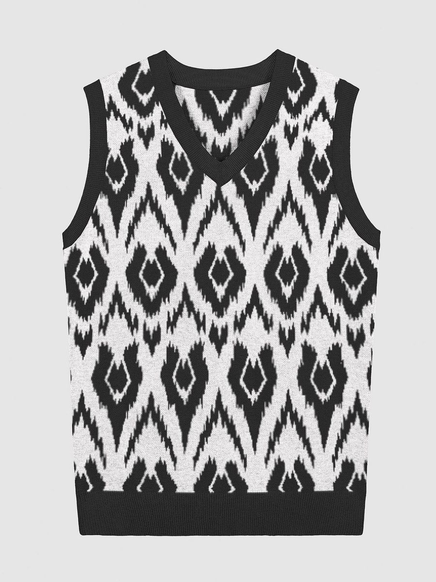 Ikat Ethnic Black Knitted Vest product image (3)