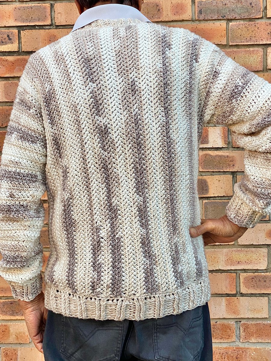 Crochet men’s sweater Written Pattern product image (3)