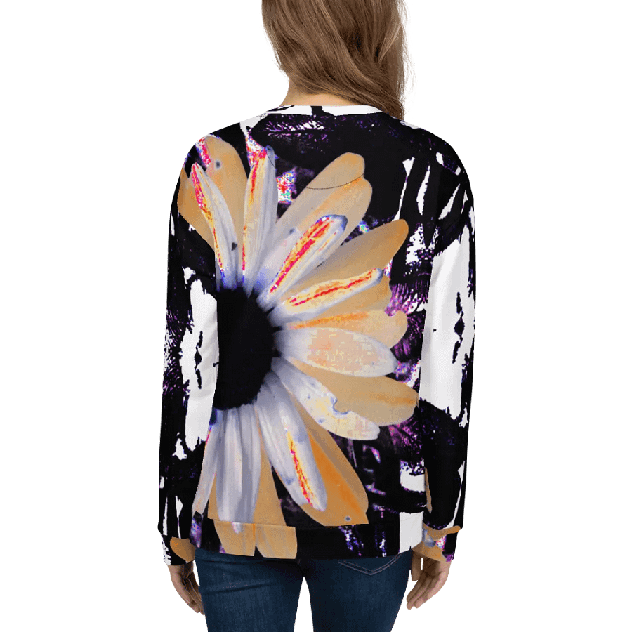 Abstract Neon Daises Unisex Sweatshirt product image (8)