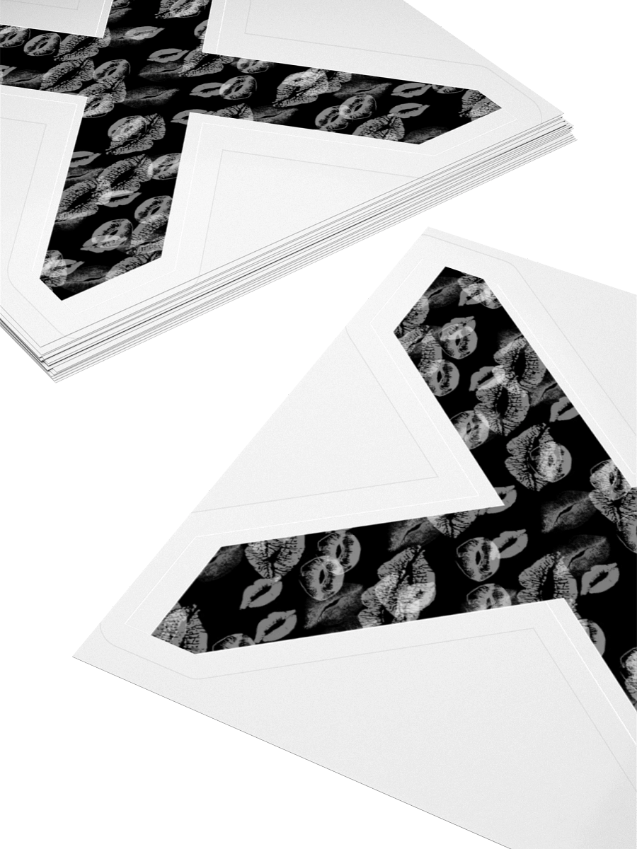 Black X White Lipstick Kisses | Kiss-cut Sticker product image (4)
