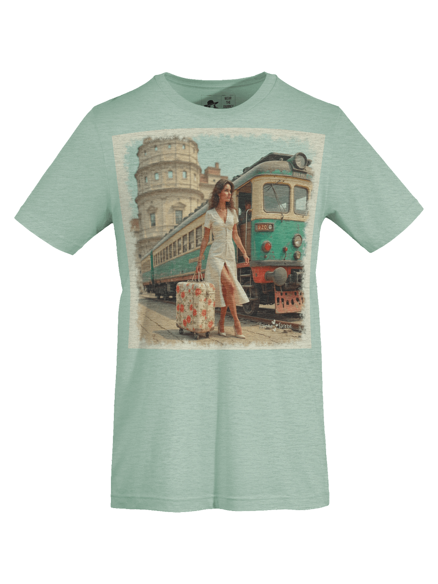 Retro Train Journey T-Shirt - Elegant Escape product image (56)