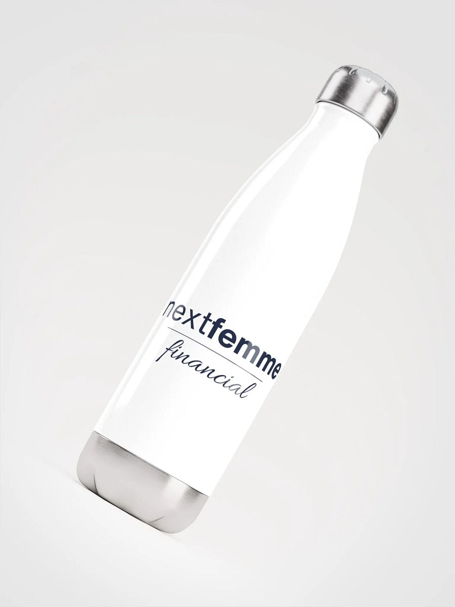 Stainless Steel Elegance Water Bottle with Navy Logotype product image (4)