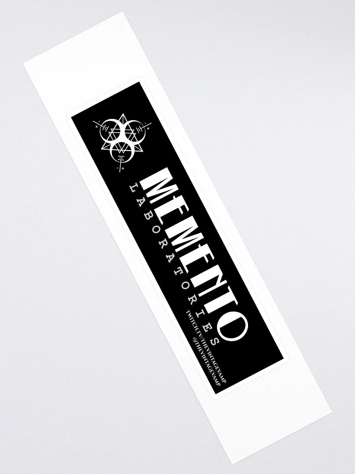 Memento Laboratories Logo [Black] Bumper Sticker product image (2)