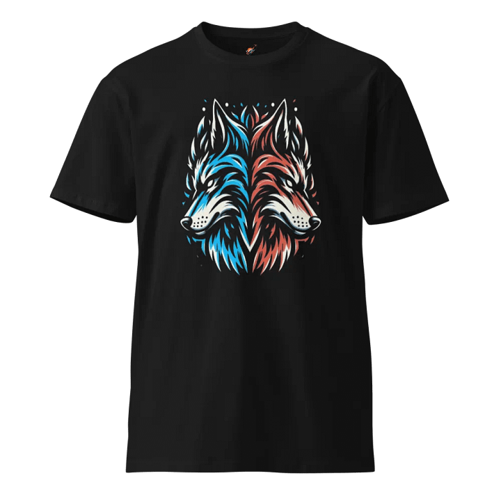 Dual Wolf Symmetry Unisex T-Shirt product image (1)