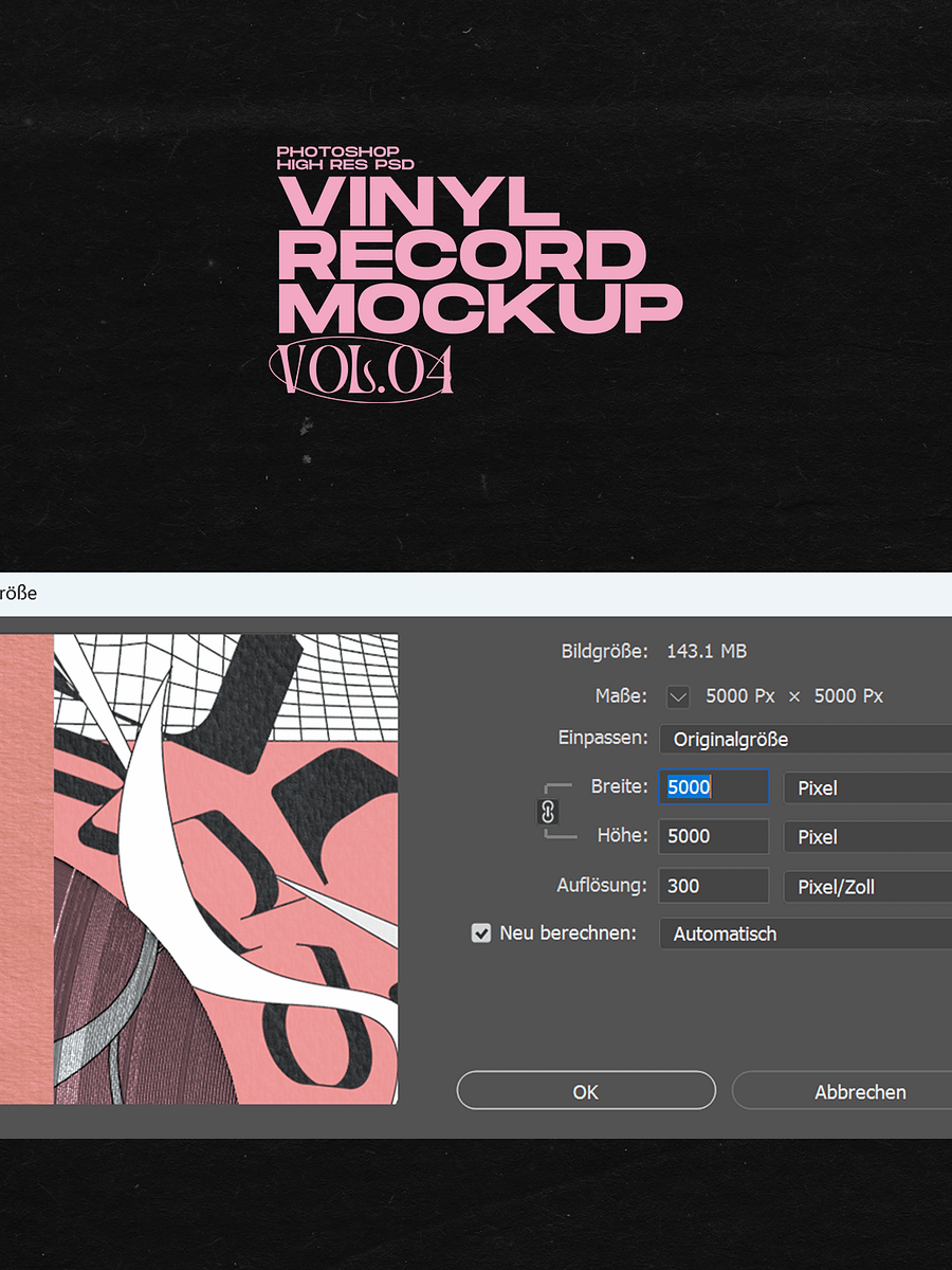 Vinyl Records Mockup Vol. 4 (PSD) product image (6)