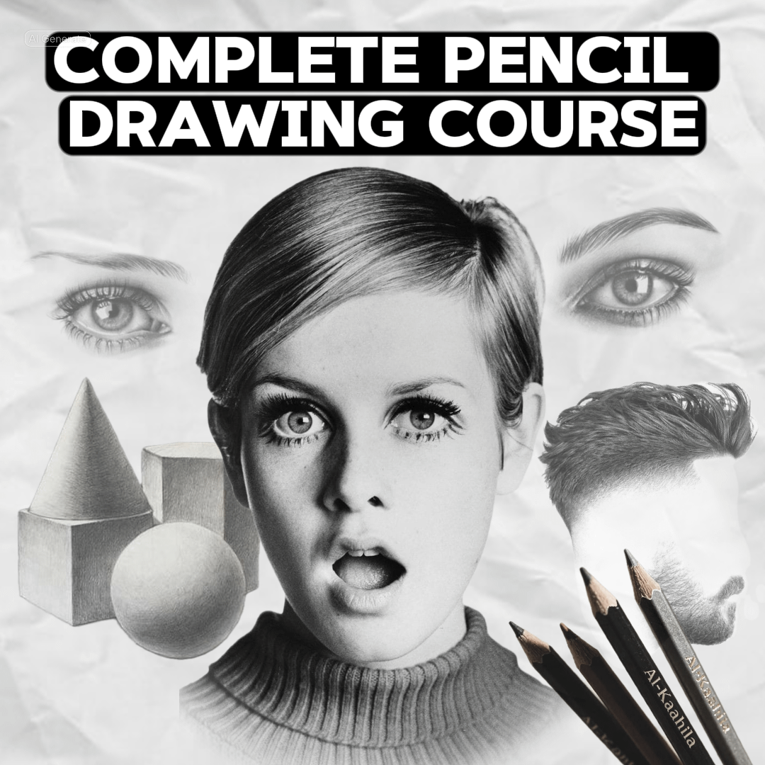 Complete Pencil Drawing Course (Realistic Drawing) product image (1)