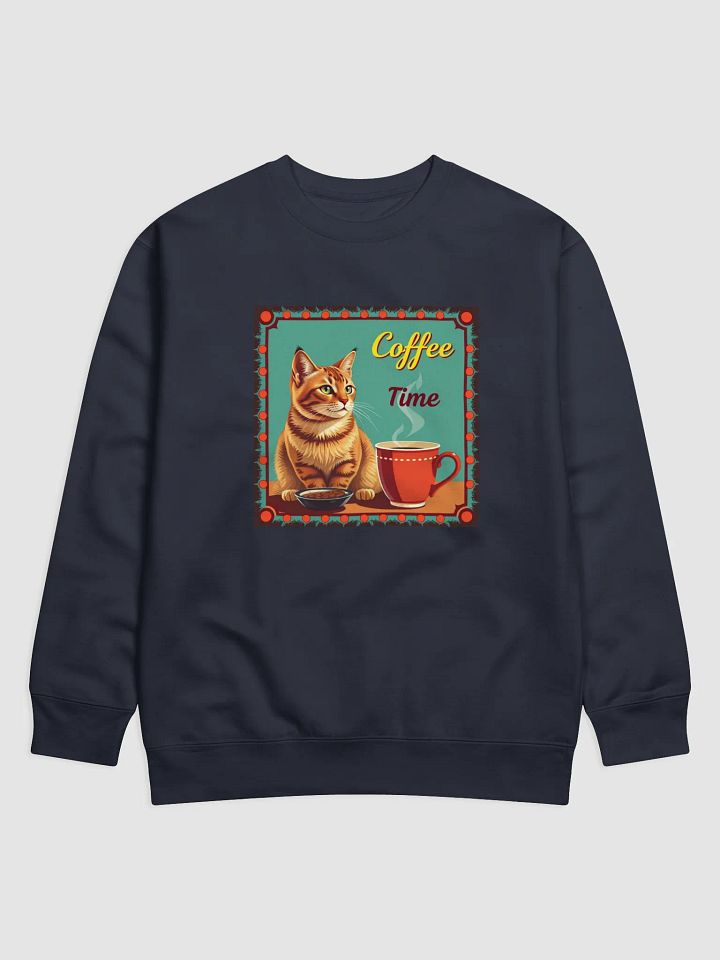 Coffee Cat Time Sweatshirt product image (1)