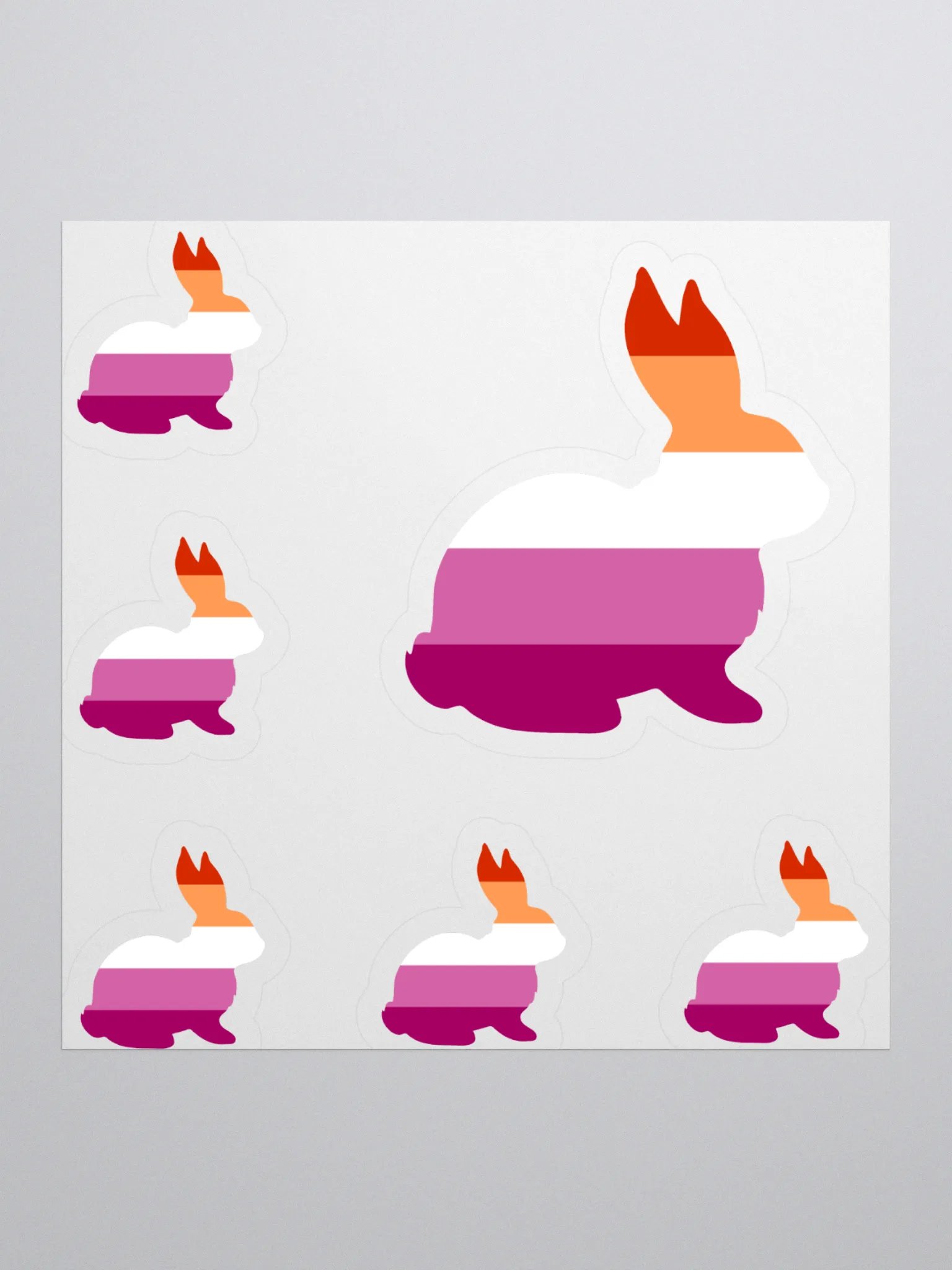 Lesbian Pride Bnuy Mini Sticker Set! product image (2)