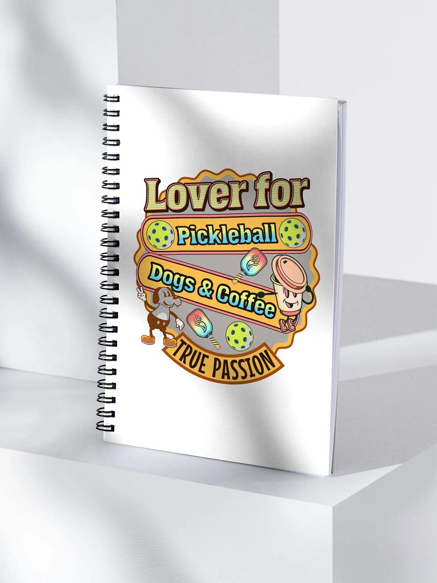 Lover For Pickleball Dogs And Coffee Passionate Notebook product image (3)