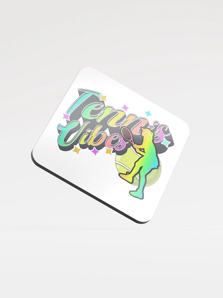 Tennis Vibes Female Neon Vibrant Coaster product image (2)
