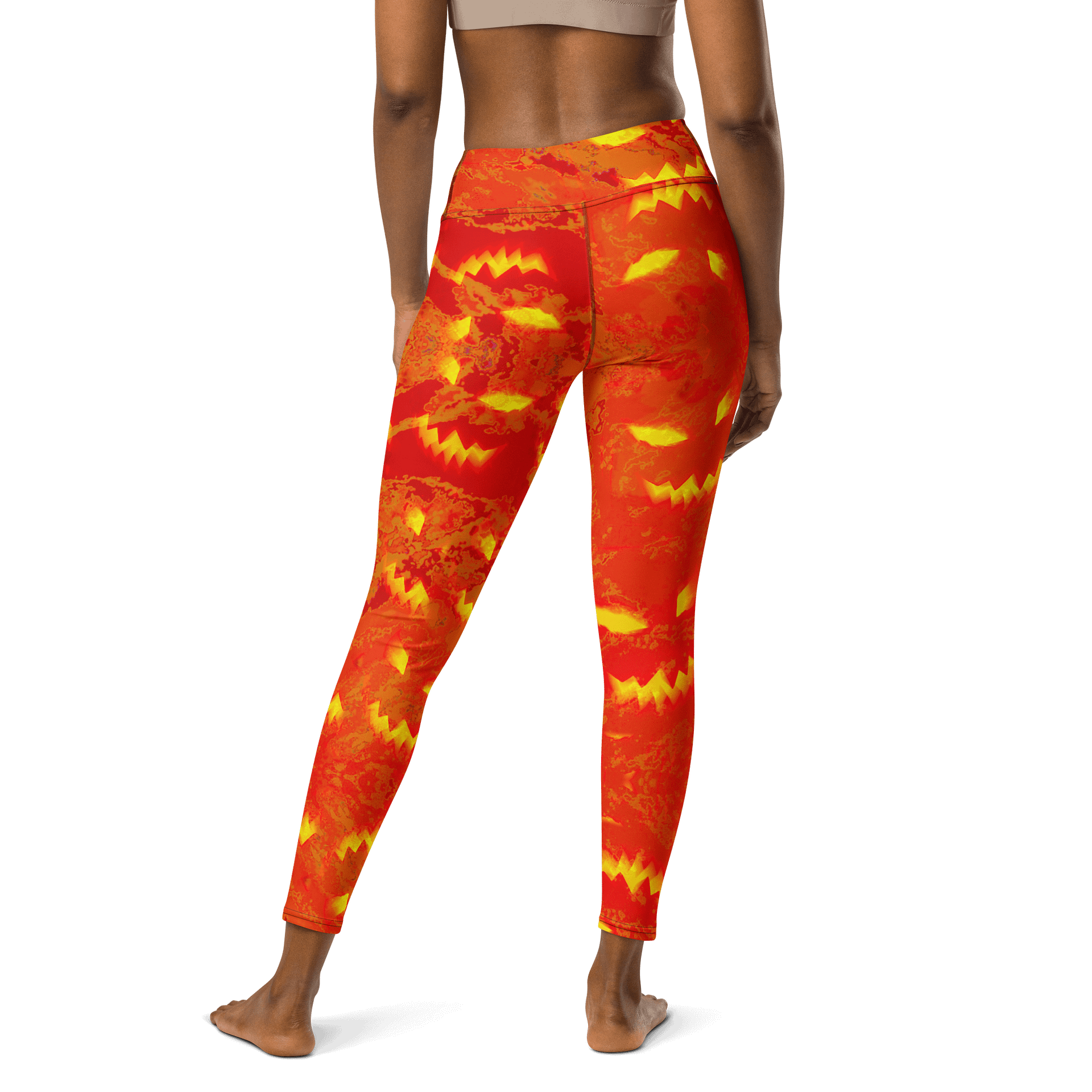 Ghost Jack O'Lantern Smiles Yoga Leggings product image (2)