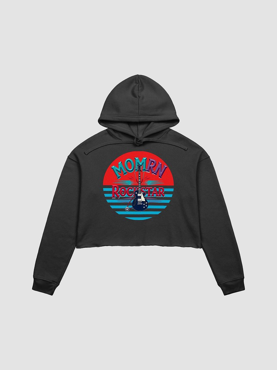 MOM RN ROCKSTAR Electric Guitar Crop Hoodie product image (6)