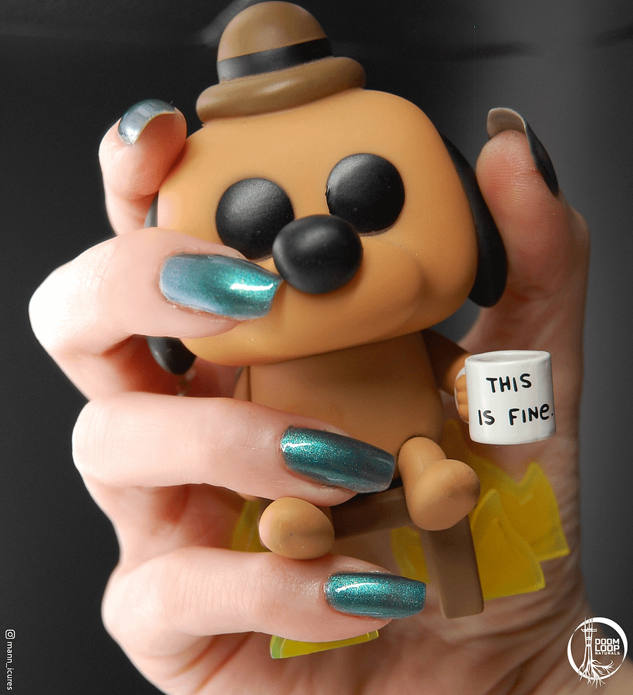 NO MOTHER IT'S JUST THE NORTHERN LIGHTS - Teal and Blue Green Magnetic Nail Polish product image (2)