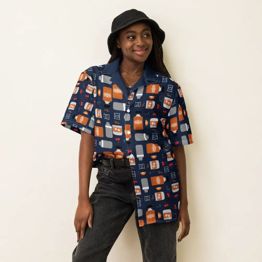 Bourbon Vibes Patterned Hawaiian Shirt product image (6)
