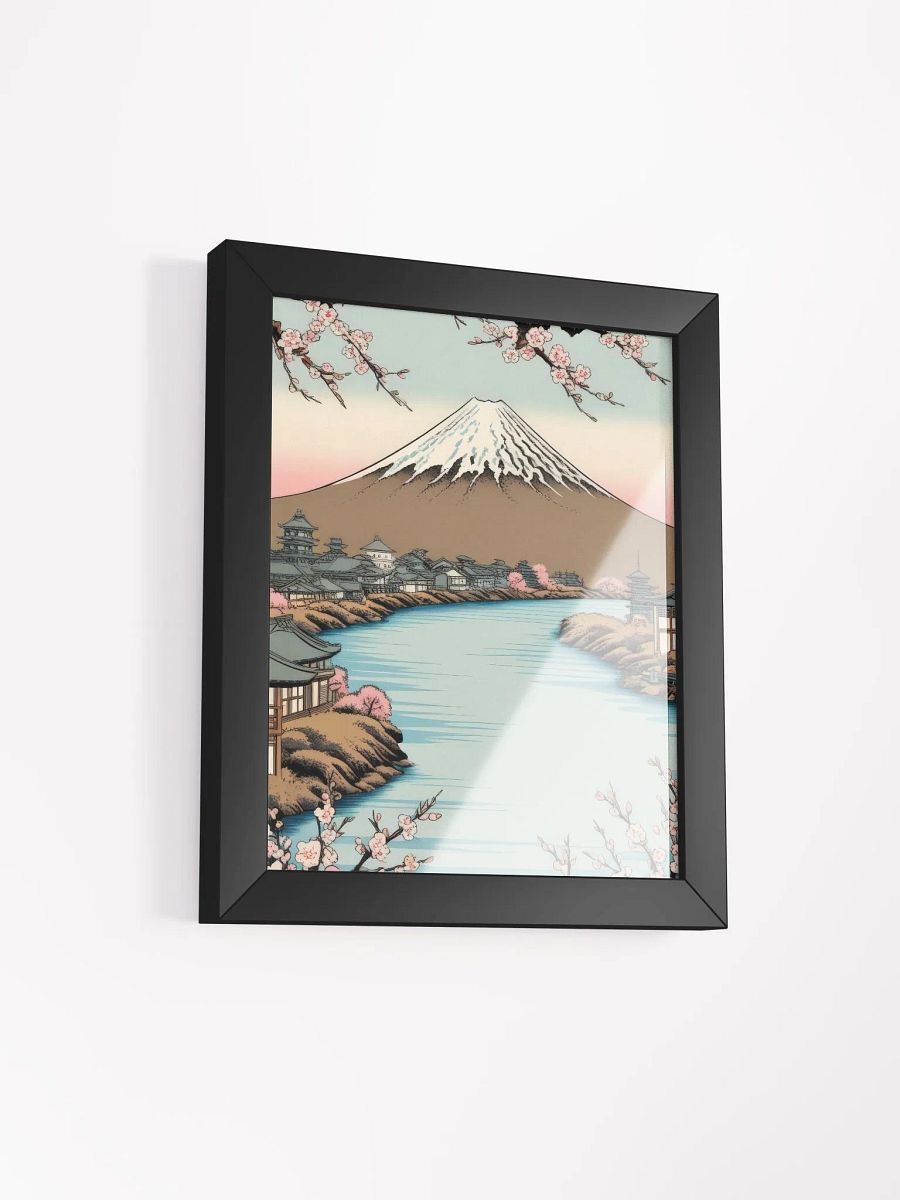 Spring Serenity: Mount Fuji's Reflection Framed High-Quality Matte Poster product image (2)