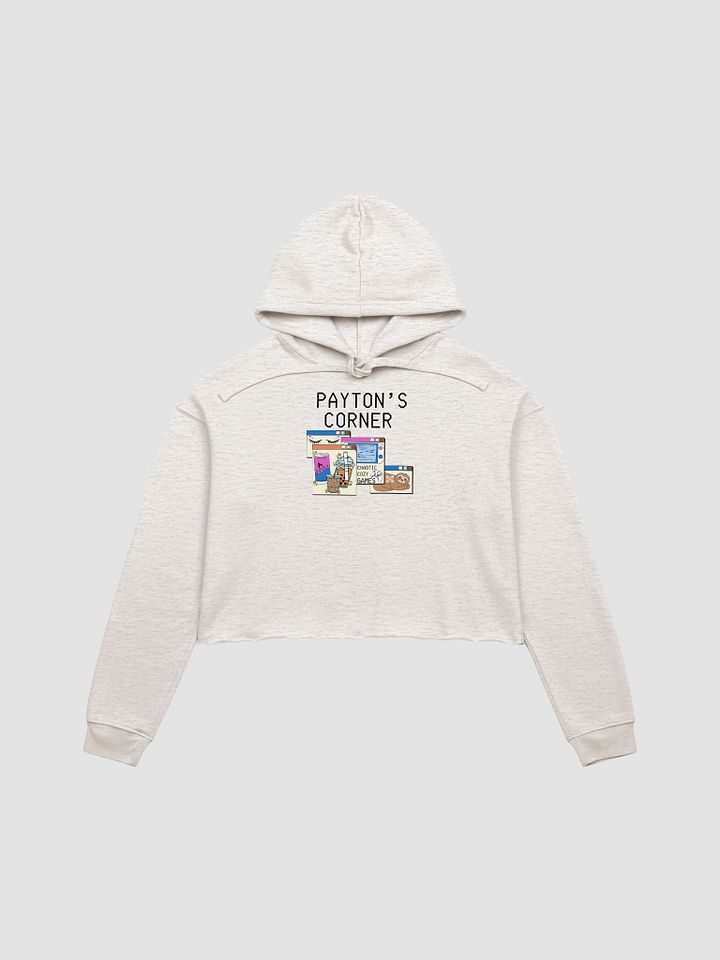 Payton's Virtual Corner Cropped Hoodie- Black Text product image (2)