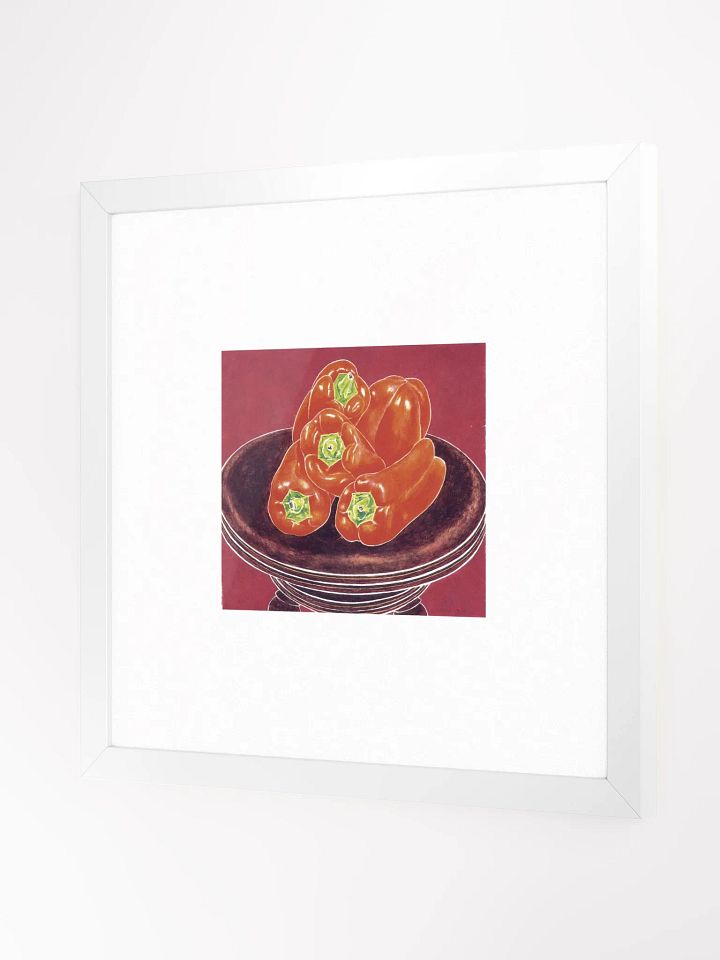 Red Peppers Piano Stool Print Framed product image (10)