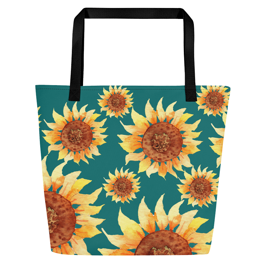 Blue Sunflower Tote Bag product image (4)