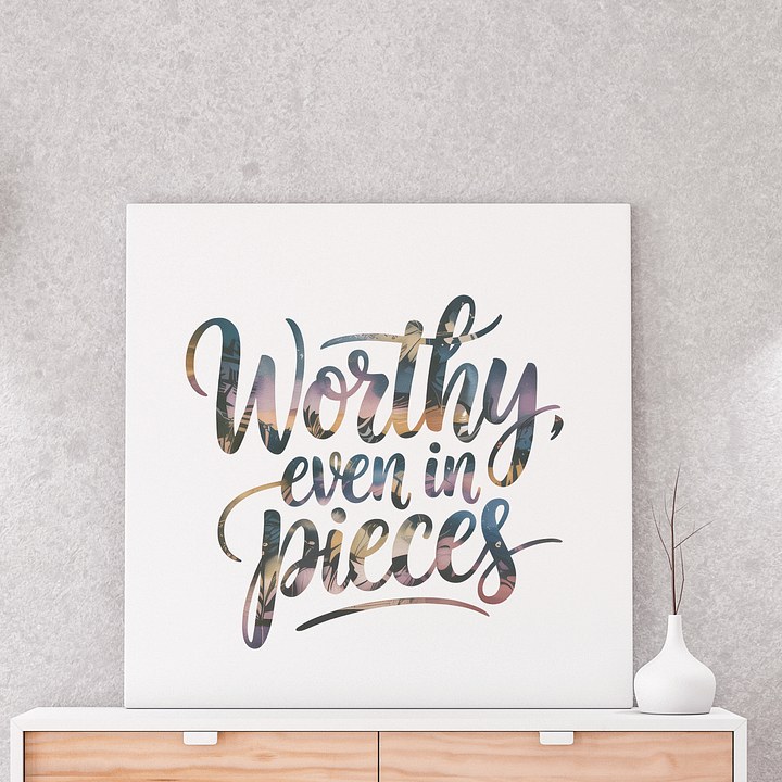 Worthy Even In Pieces, Mental Health png, Motivational Png, Positive Png, Mental Health Matter Png, Be Yourself Png, Positive Vibes Gift product image (2)