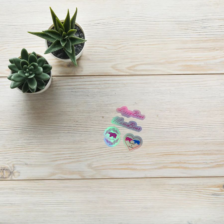 LizzyBear Kiss-Cut Holographic Sticker Sheet product image (7)