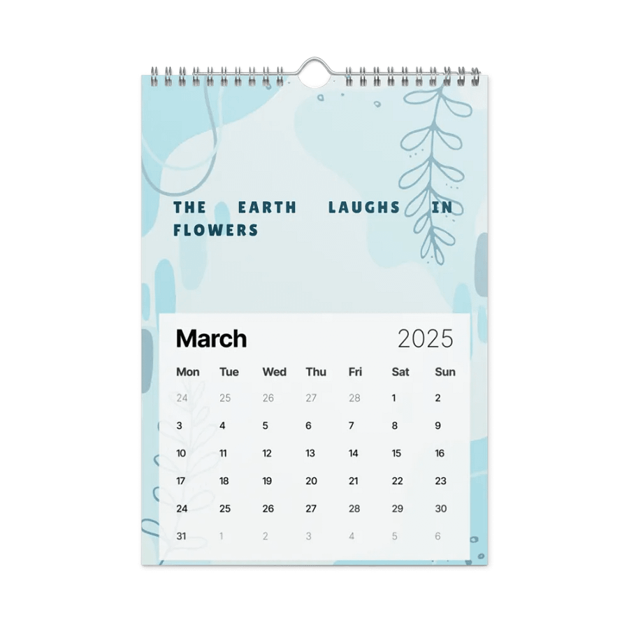 FLORAL INSPIRATIONAL QUOTES WALL CALENDAR 2025 product image (9)