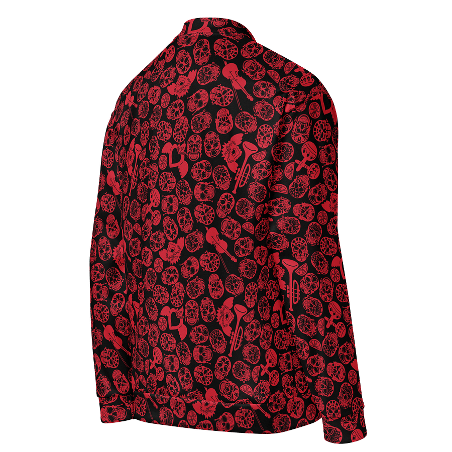 Red Skull Pattern Bomber Jacket product image (4)