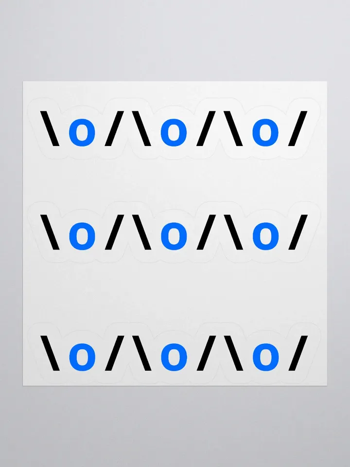 Arms Up Text Art 3 in One Kiss Cut Stickers product image (2)