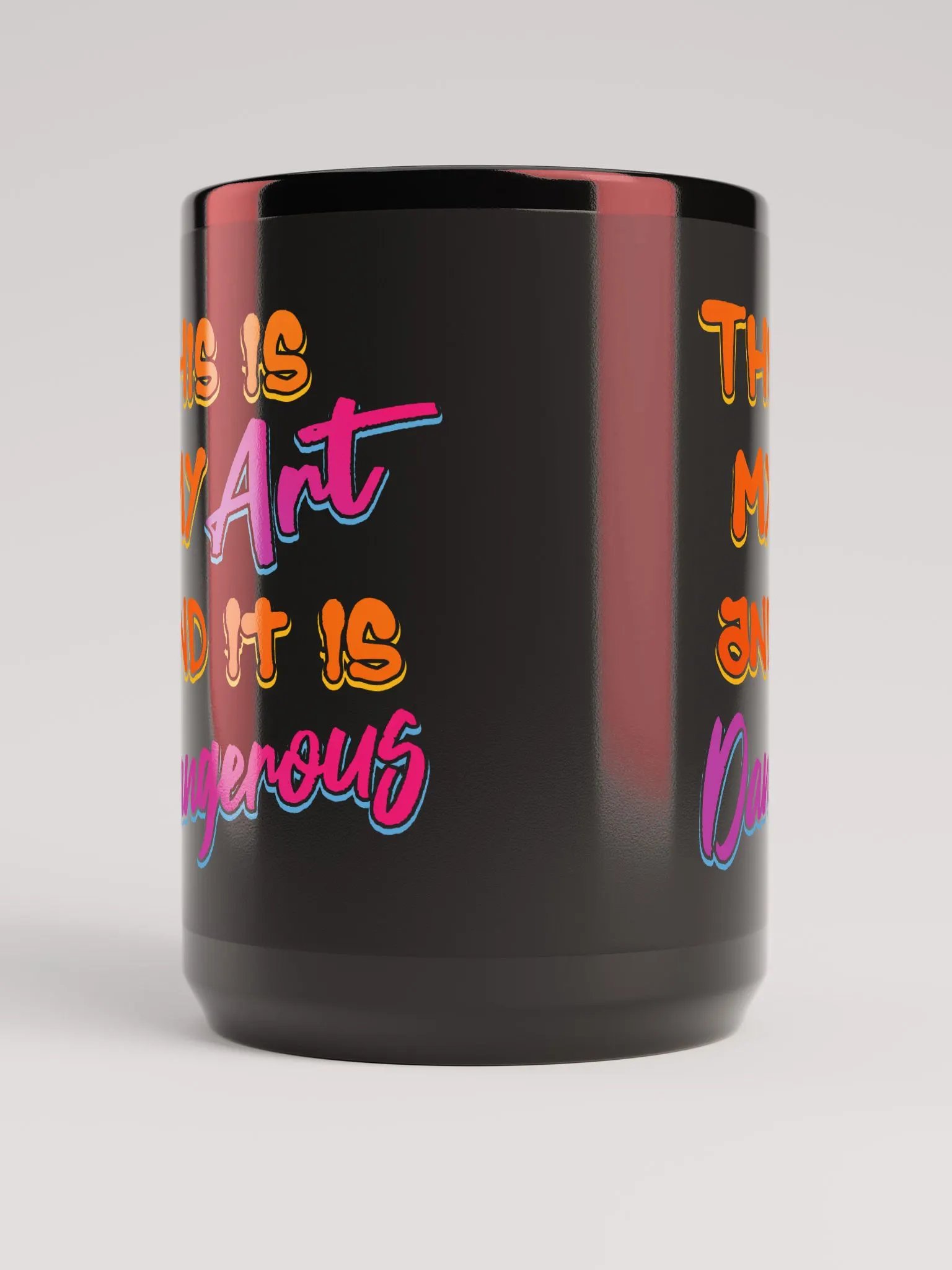My Art is Dangerous Black Mug product image (5)