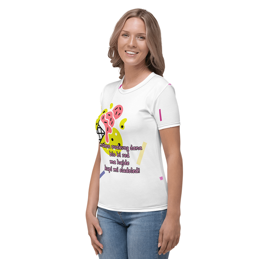 ..nakon ovakvog dana bio bi red ma hajde kupi mi sladoled! (pjesma: Kasandra/Prljavo Kazalište - Sladoled) - Women's Crewneck T-Shirt product image (3)