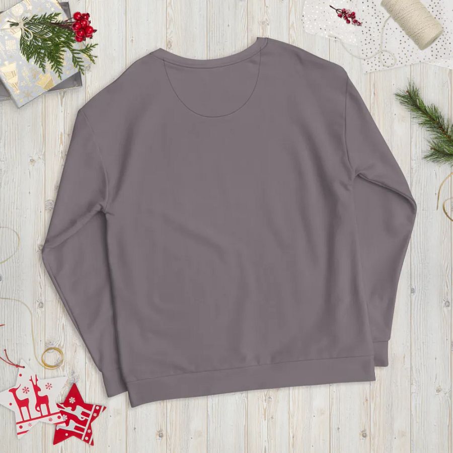Plain Medium Gray True Summer Unisex Recycled Polyester Heavyweight Premium Sweatshirt by Treasure Pie product image (12)