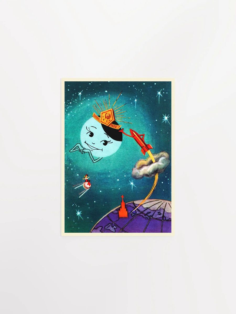 Sputnik 1, 1957 USSR — Soviet vintage space art poster, soviet retro poster product image (8)