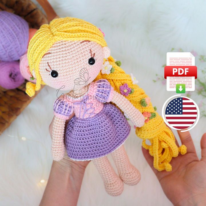 Princess Rapunzel Amigurumi Pattern (digital download) product image (1)