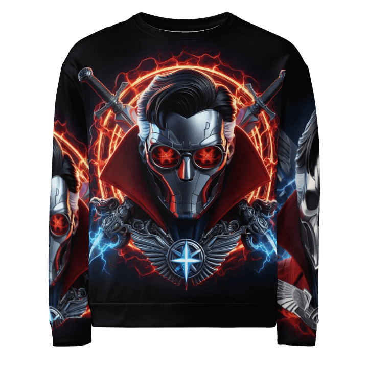 Silver Robot-Skull Face - Unisex Sweatshirt #1 product image (1)