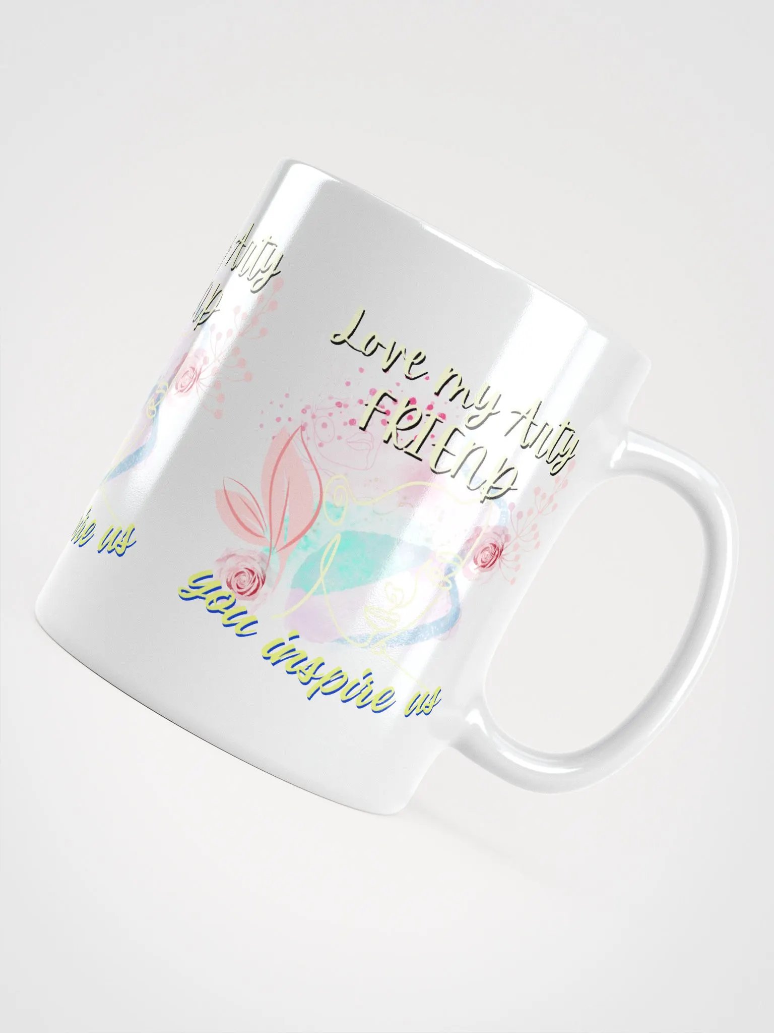 colorful mug for the artist. 'Love my Arty friend'  Perfect gift for colleague, friend who loves arty things product image (11)