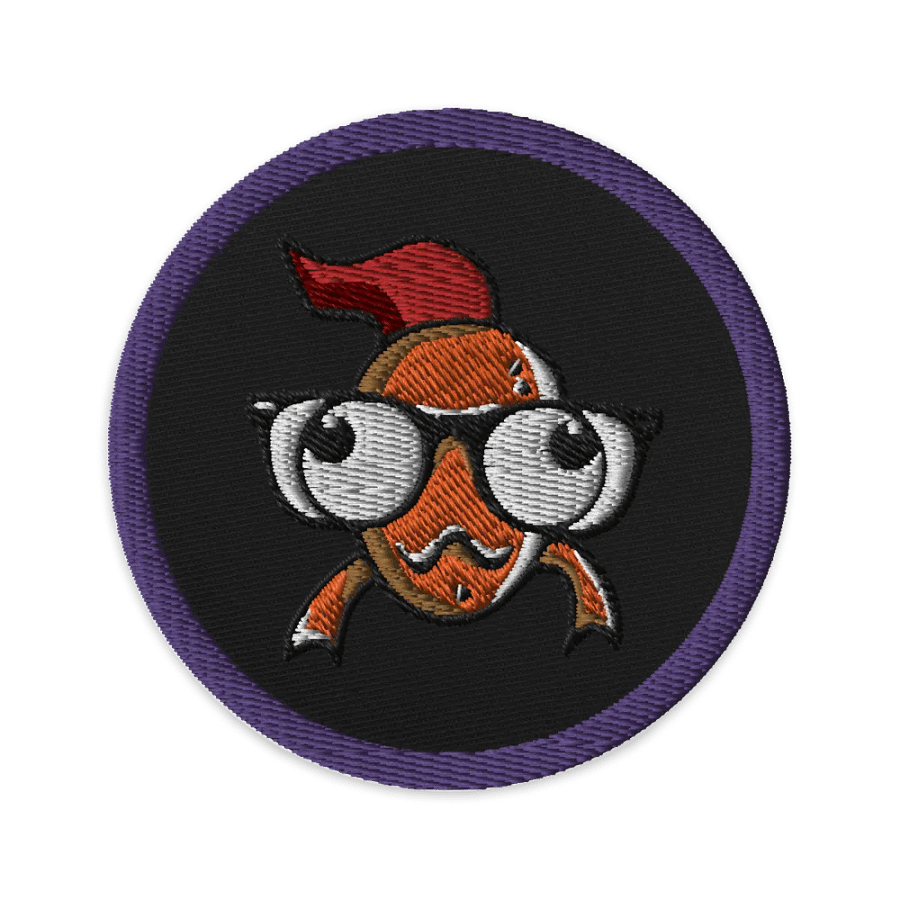 FEESH Logo Circle Patch [purple border] product image (2)