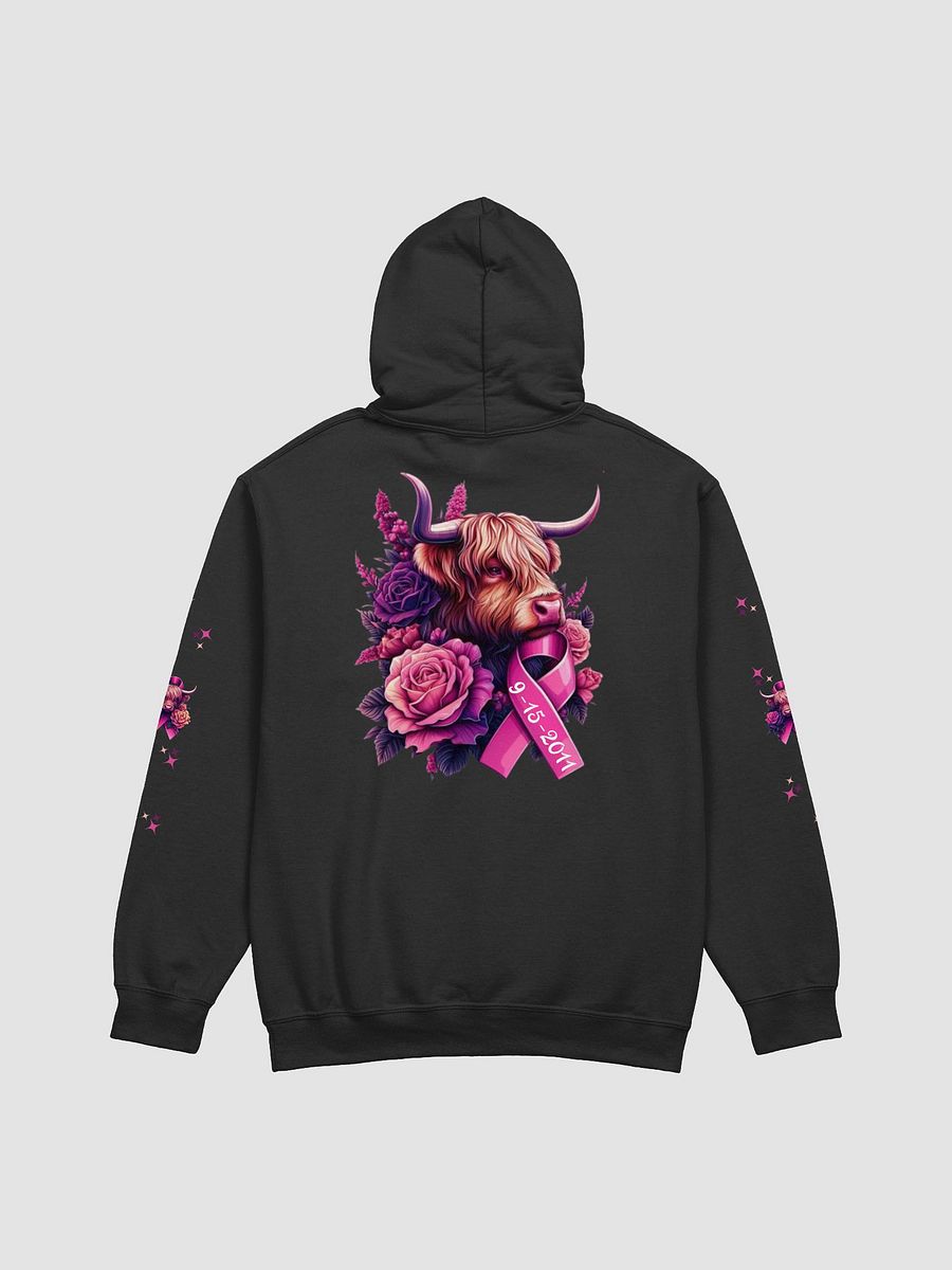 Highland Cow Blooms Breast Cancer Awareness Hoodie product image (2)