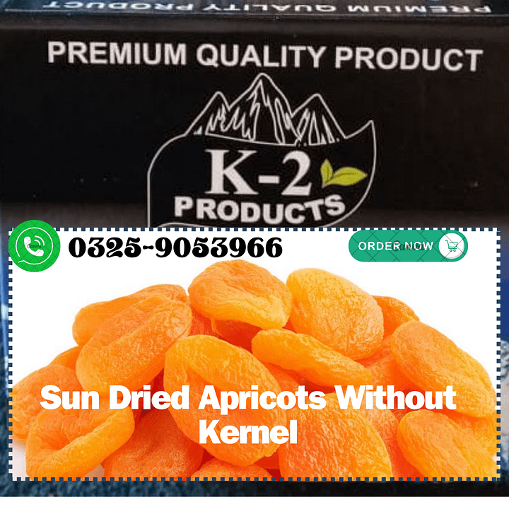 Organic Sun-Dried Apricots from Gilgit Baltistan | Original Siachen Apricots by K2 Products | No Added Sugar | NON-GMO | Natural & Farm Fresh | Resealable Bag product image (1)