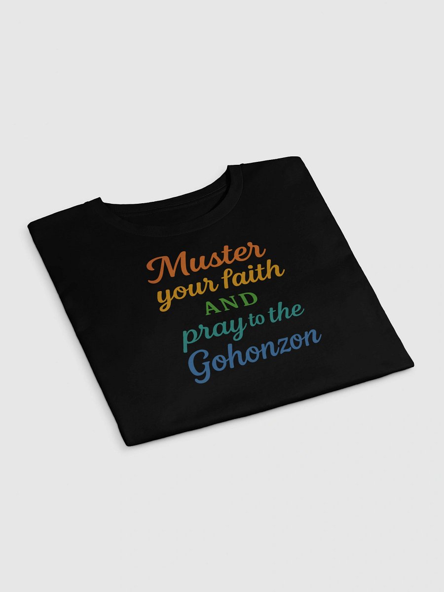 Nichiren Buddhism Crop Top – “Muster Your Faith and Pray to the Gohonzon” – AS Colour Women’s Premium Cotton Tee product image (5)