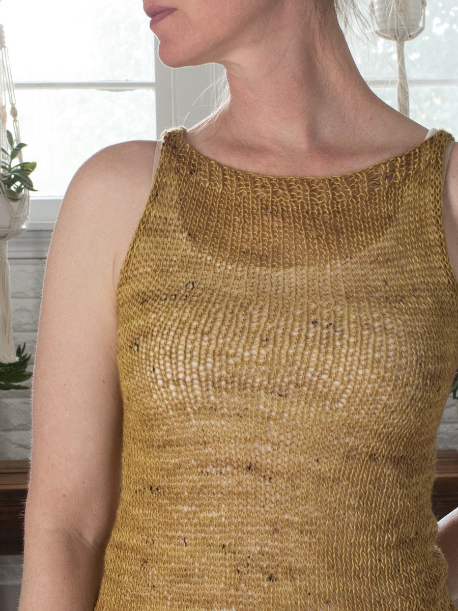 Quick & Easy Tank Top Knitting Pattern - Spring Rain product image (1)
