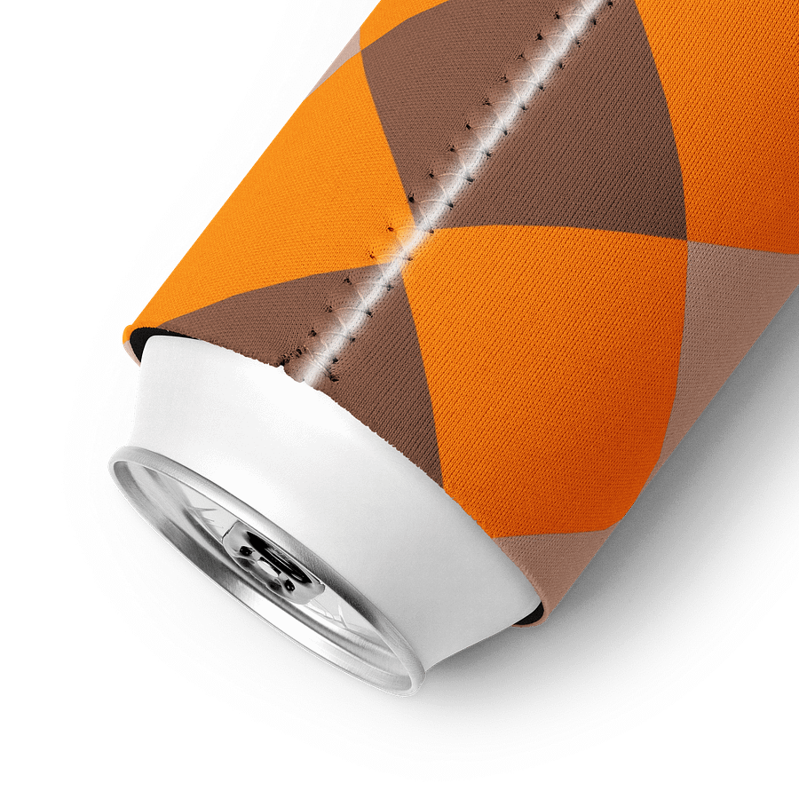 12 oz Slim or Regular Can Coozie | Retro Style Brown & Orange Plaid – Vintage 70s Inspired product image (9)