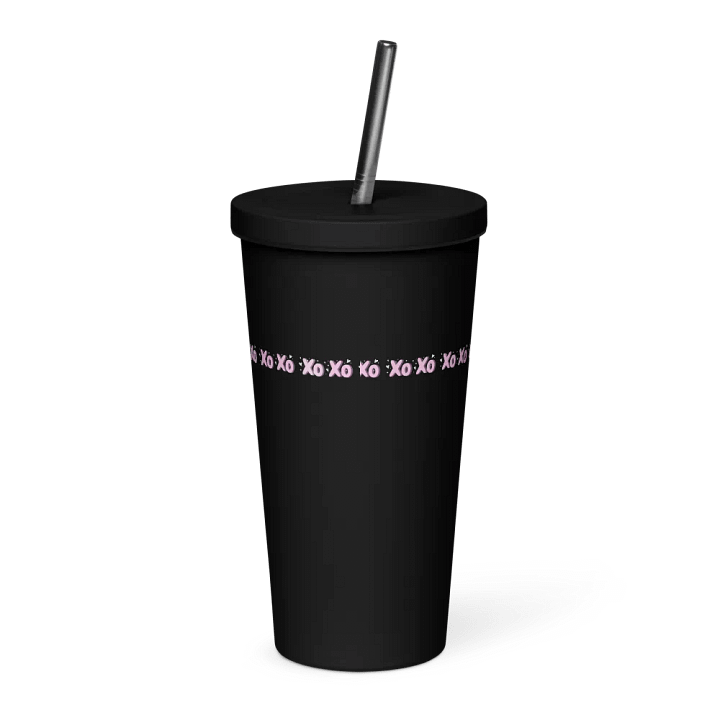 Insulated Tumbler with a Straw (xoxo) product image (2)