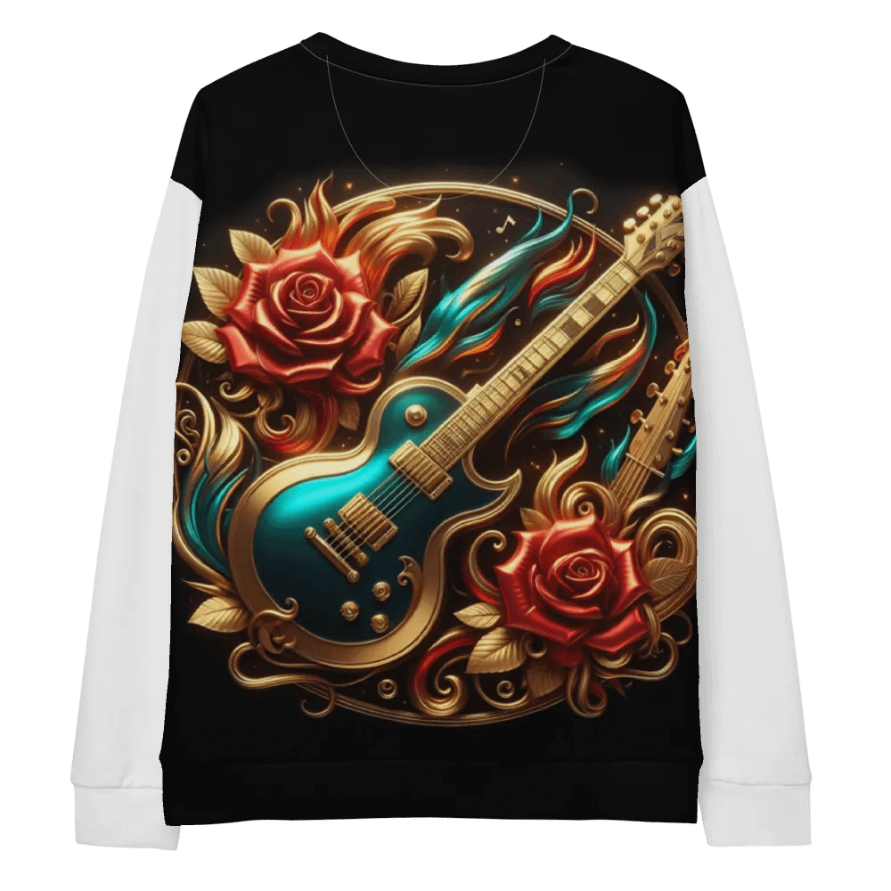 Electric Blue Rose Golden Guitar - Unisex Sweatshirt #14 product image (11)
