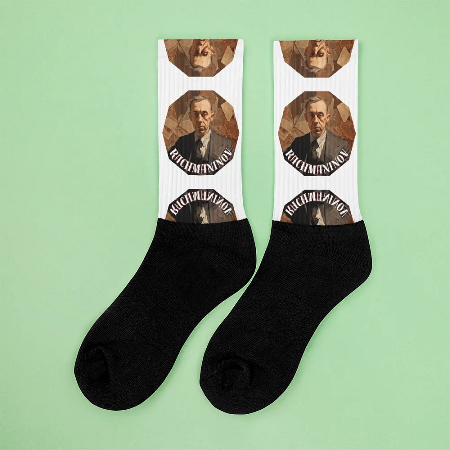 Sergej Rachmaninov - Oil Painting Portrait | Socks product image (5)