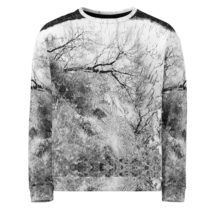 Monochrome Winter Lochan Reflections Unisex All Over Print Sweatshirt product image (1)