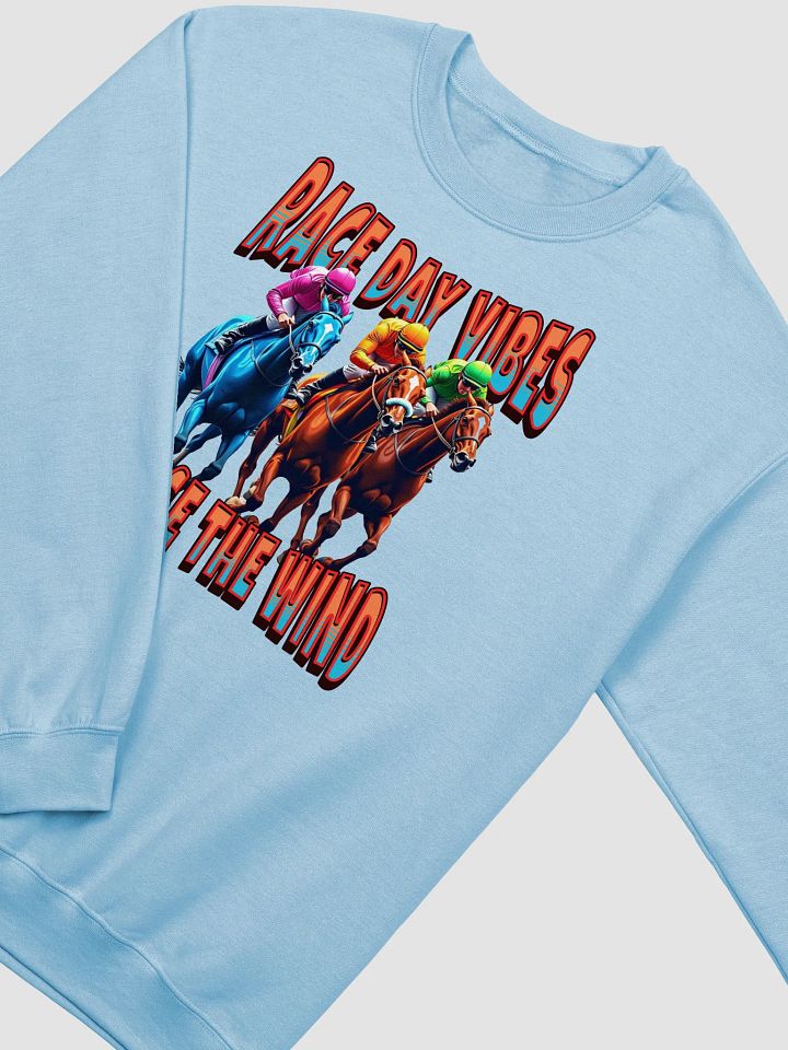 Race Day Vibes Chase The Wind Horse Racing Crewneck Sweatshirt product image (18)