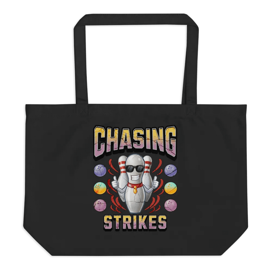 Chasing Strikes Bowling Pin Fun Organic Tote product image (1)