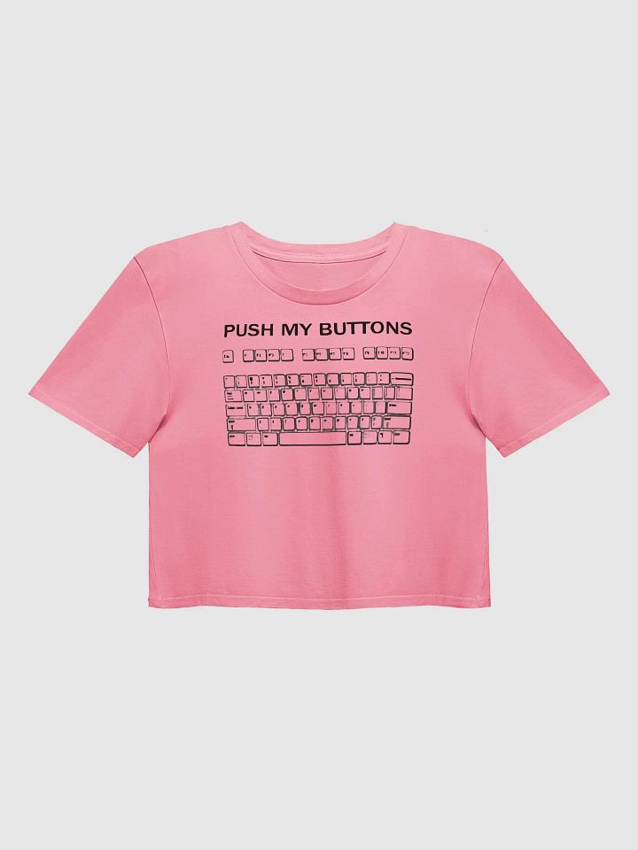 Pink Crop Top with Keyboard Design product image (1)