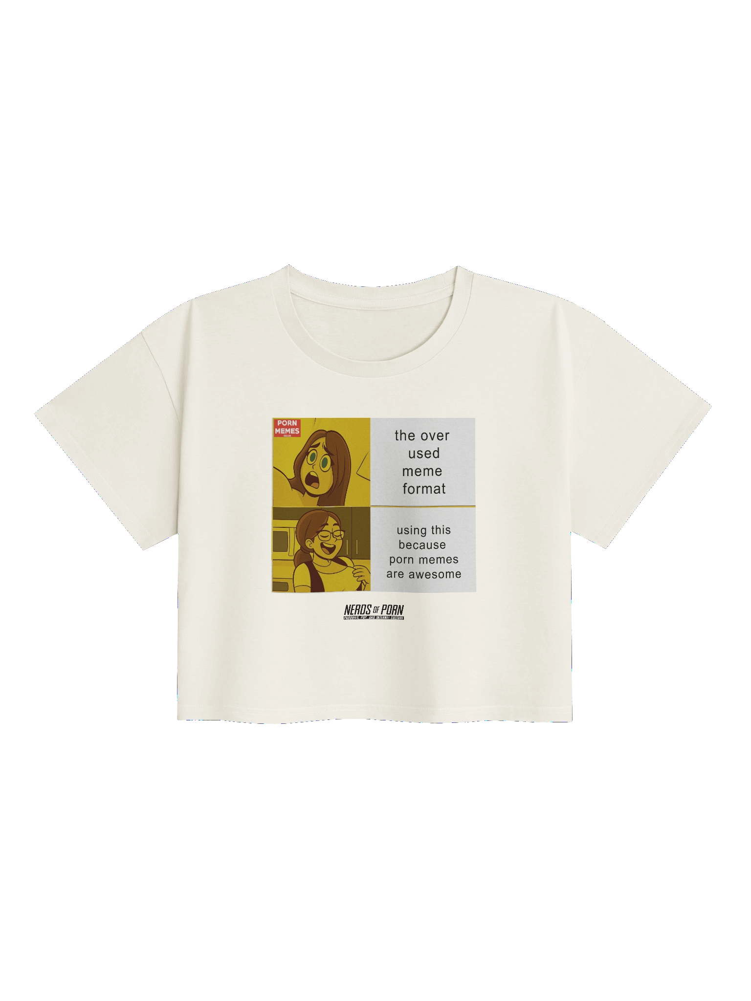 Porn Memes Are Awesome Crop Top (white) product image (1)