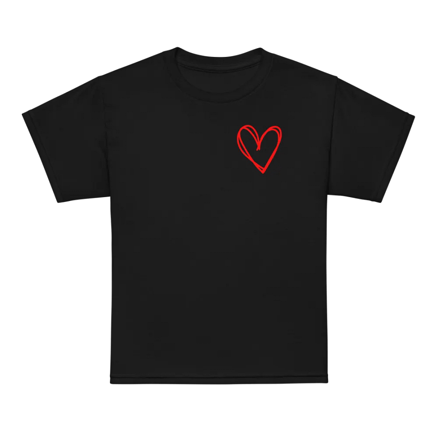 We Love Because He First Loved Us Youth Black T-Shirt product image (5)