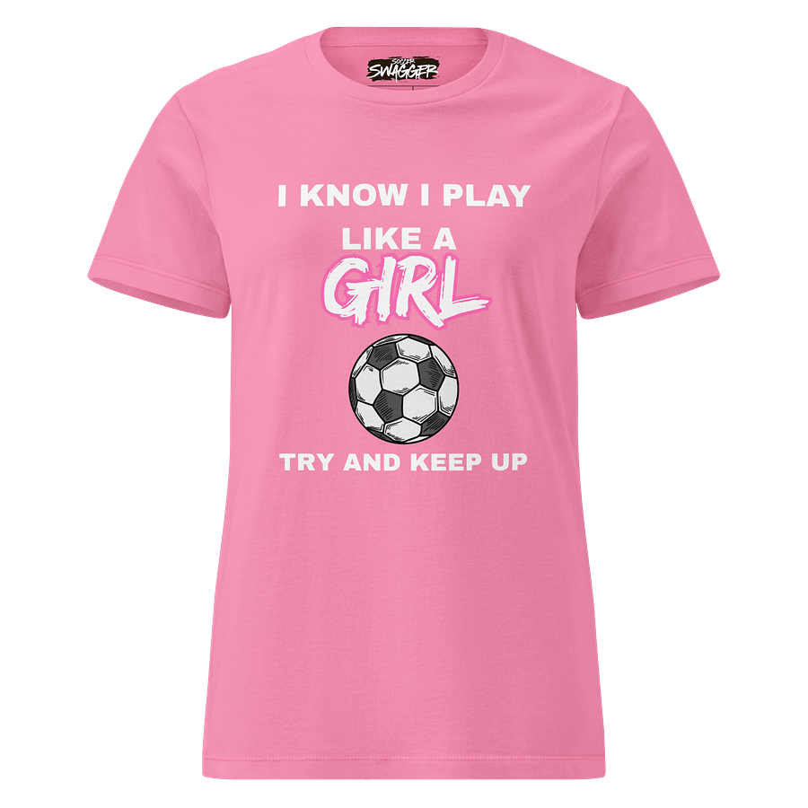 Bold 'GIRL' Soccer Ball Women's Tee product image (1)